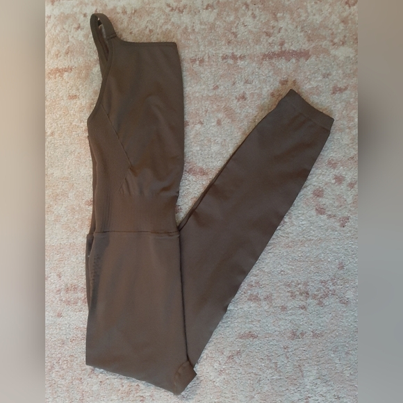 Free People Movement Good Karma High Neck Onsie in Wild Mustang Brown - Picture 15 of 15